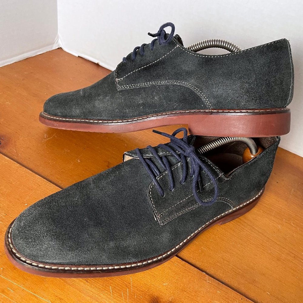 Aston Grey Suede Oxford Shoes - Picture 3 of 7